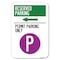 Signmission Reserved Parking-Permit Parking Only w Heavy-Gauge Aluminum Sign, 12" x 18", A-1218-23145 A-1218-23145 - alternate 1